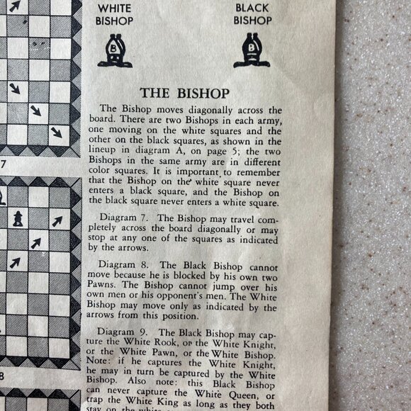 Vintage 1947 Royal Game of Chess Florentine Chessmen Instruction Booklet Only - Picture 9 of 12